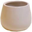 vasetto rotondo a tulipano in ceramica bianca lucida AT254316BI