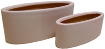 vasi ovali ceramica smaltata bianca AT2549BI