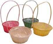 cesti bambu con manici colorati cm 25 AT134425 p