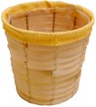coprivaso rotondo bambu naturale con bordo yuta colorato