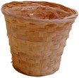 porta vaso rotondo bambu naturale cm 18 interno plastica AT133518