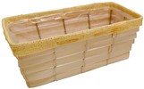 vaschette rettangolari bambu naturale con interno plastica e bordo iuta
