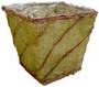 coprivaso quadrato in salice e sisal verde cm 18 AT061818