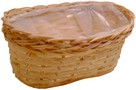cesto ovale vimini naturale interno cellophane cm 29 AT05582