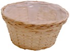 ciotola rotonda vimini naturale interno plastica cm 25 AT056025