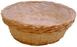 ciotola vimini naturale tonda interno plastica cm 25 AT056125
