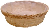 ciotole tonde in vimini naturale con interno plastica cm 30 AT056130