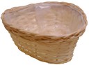 cestino trivaso in vimini naturale interno plastica cm 24x24 AT056224