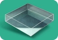 vaschetta in plastica traspernete per profumeria e merci sfuse AT194A