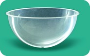 vaschetta mezza sfera in plastica trasparente per promozioni AT160