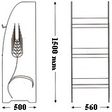 dimensioni espositore pane in legno 3 piani