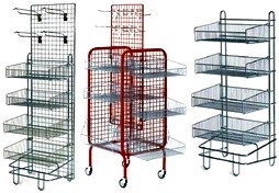 presentazione espositori in filo per supermercati