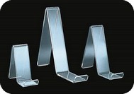 alza borse in plastica trasparente per esposizione vetrine AT235A