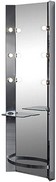specchio con struttura acciaio inox con luci per posti lavoro salone bellezza AT4610