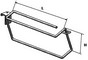 espositore per martelli su barra rettangolare scaffale brico AT0EM