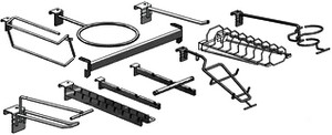 presentazione accessori su barra per scaffale ferramenta e brico