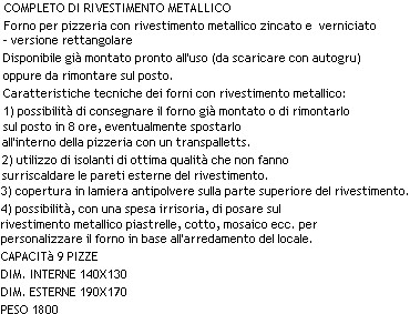 caratteristiche forno a legno per 9 pizze 2