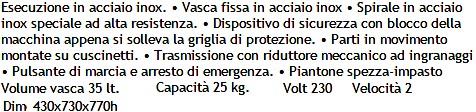 testo macchina impastatrice 24 kg
