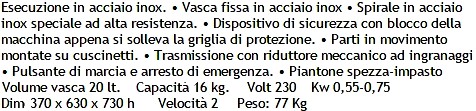 testo macchina impastatrice a spirale in offerta ATPIZ6