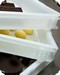 cassette basse in plastica bianca per dolci