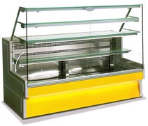 banco pasticceria con vetri dritti