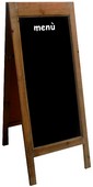 lavagna cavalletto tinta legno grigio