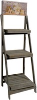 scaffale scaletta 3 piani legno tinto grigio