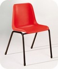 sedia impilabile con scocca plastica ignifuga per attesa 67