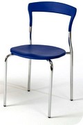 sedie in metallo cromo e sedile plastica per bar