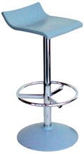 sgabello alto con poggia piedi cromo e sedile girevole plastica ATG714
