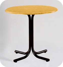 tavolo con piano rotondo e gambe metallo per bar AT106