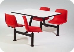 tavolo mensa 4 posti con sedie girevoli AT4DATA1002102