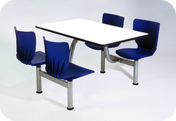 tavolo mensa 4 posti con sedie girevoli AT4DATA1002S434
