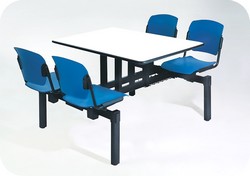 tavolo mensa 4 posti con sedie plastica girevoli ATB1010S470