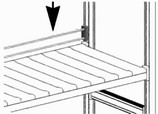 spondina anti caduta leggera per scaffalature alluminio