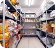 scaffali in alluminio per magazzino alimentare