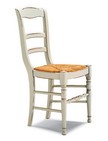 sedia in legno verniciata in bianco anticato 180