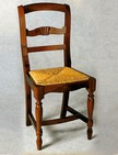 sedie in massello legno noce con sedile in paglia 130
