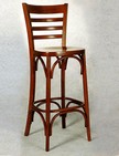 sgabello alto con schienale in legno faggio 281 S