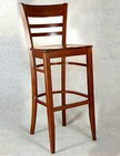 sgabello alto con schienale in legno 279 s