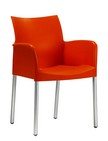 poltroncina impilabile in polipropilene arancio 365