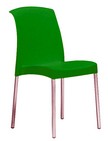 sedie con scocca in plastica verde 370