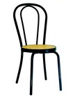 sedia in stile tonne in metallo con sedile in polipropilene paglia di vienna 426