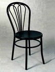 sedia per bar in metallo verniciata nera 423