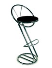 sgabelli in tubo cromato con sedile imbottito 463