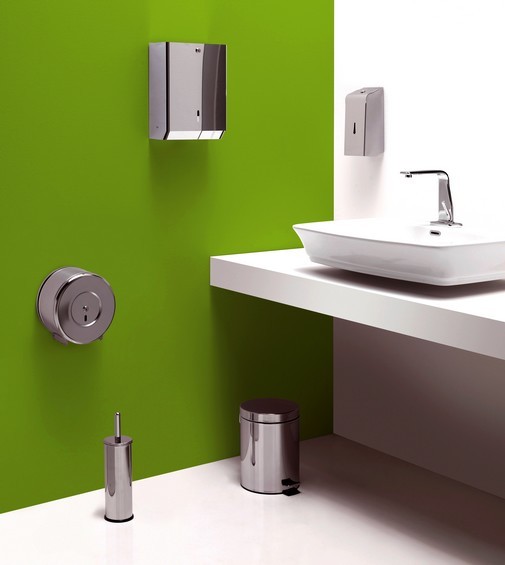 Portascopino water in acciaio inox lucido accessori bagni