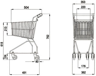 carrello spesa per bambino