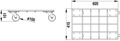 carrello porta casse in filo ferro o inox