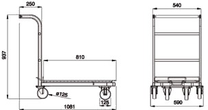 misure carrello pianette imbottigliabili per grossisti