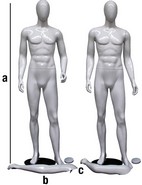 manichino uomo componibile in 4 pose con e senza testa uovo ATJAKOB